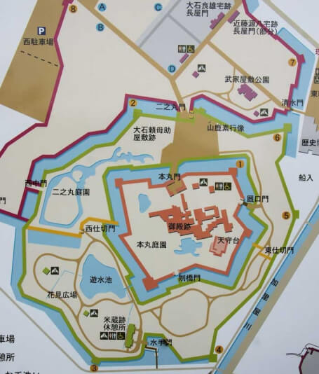 Bản đồ lâu đài Ako.